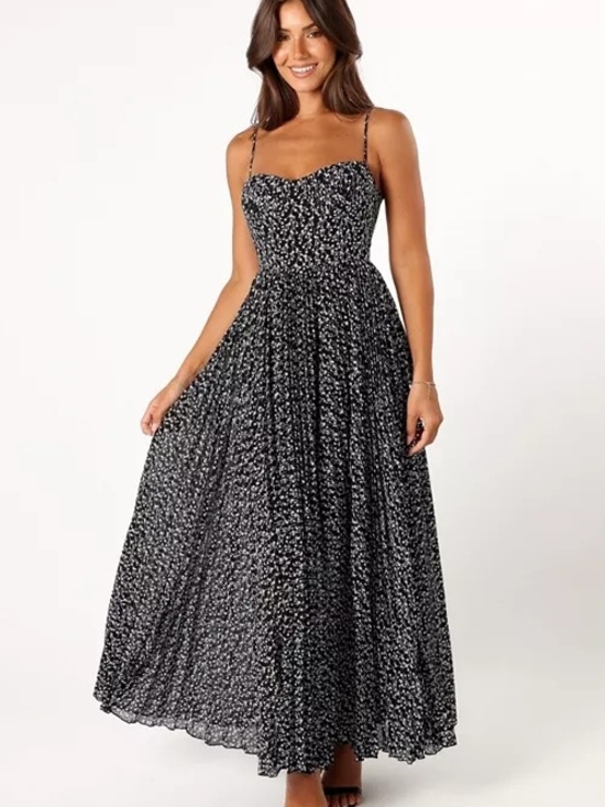 Petal & Pup Dresses & Skirts - Petal & Pup Achanti Black and White Spotted Maxi Dress